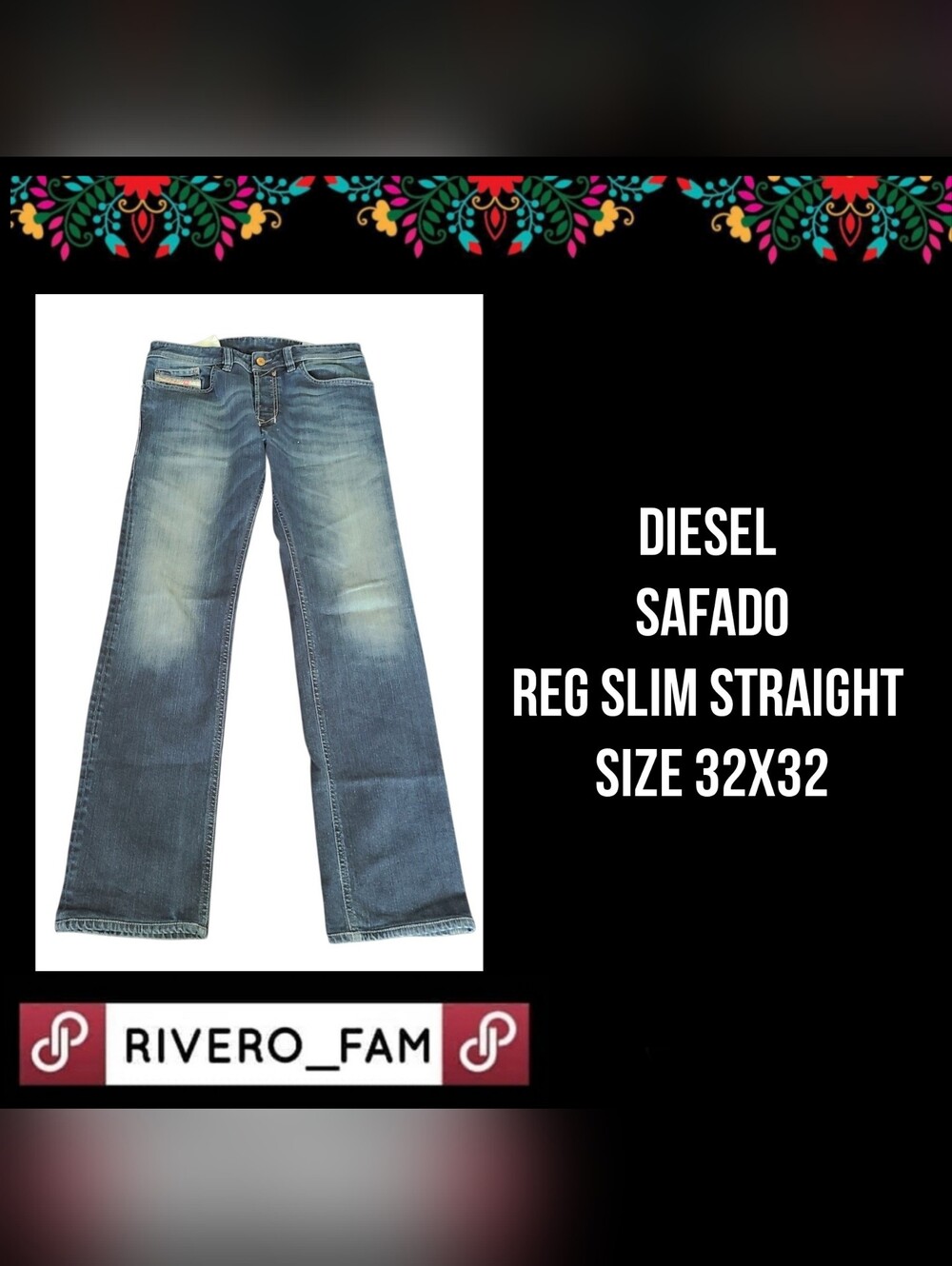 DIESEL | SAFADO | REG SLIM STRAIGHT | SIZE 32x32